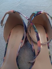 Dream Pairs Women’s Leather Floral Multicolor Open Toe Ankle Strap Sandals 8.5