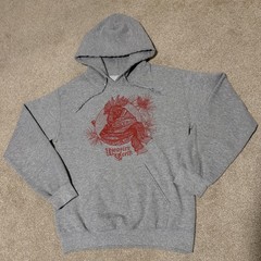 Rooster Teeth Mens Sz S Hoodie 100% Cotton RWBY Red vs Blue Halo Gamer Gray Red