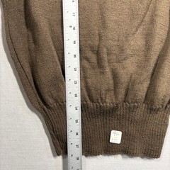 Vintage Military Henley Sweater L OD Green Wool Perfect Knitting Mills 1988 80s