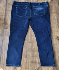 Jacamo Men’s Denim Jeans Waist 50 inches, Leg 27.5 inches Dark Blue Zip Fly Uk