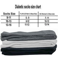 3 6 12 Pairs Lot Men’s Circulatory Diabetic Crew Socks Plain Colors Size 9-15