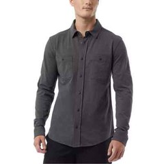 32 Degrees Cool Men’s Long Sleeve Button-Up Shirt, Gray, Size M