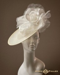 Rose Kentucky Derby Hat Cream Ivory Moss Hues Royal Ascot Del Mar Melbourne Cup