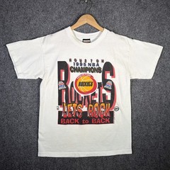 Vintage Houston Rockets Shirt Mens Medium White 90s Basketball NBA Sports 1995