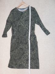 SOSANDAR black khaki green ANIMAL PRINT dress with pockets Size 14