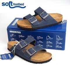 Birkenstock Arizona Soft Footbed Blue Sandals Oiled Leather Shoes US 6-12