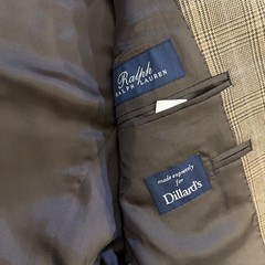Ralph Lauren Blazer Men 38S Elbow Patch Silk Wool Cashmere Windowpane Sport Coat