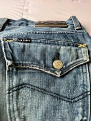 Lee Riders Gold Label LM2205 Bootcut Flare Denim Jeans Distressed Made In Japan