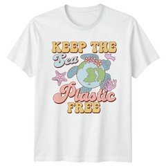 Keep The Sea Plastic Free Environmentalism Earth White T-shirt