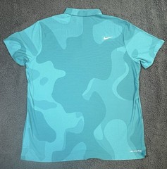 Nike Dri-Fit ADV Tour Camo Golf Polo Teal DR5312-381 Mens 2XL XXL