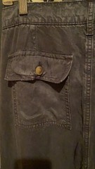 American Eagle Women’s Charcoal Gray Acid Wash Cargo Pants Wide Leg