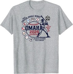 Men’s College World Series 2026 NCAA Baseball 8-Team Gray T-Shirt