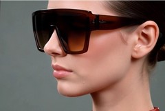 OVERSIZED THICK BOLD SQUARE TRENDY SUNGLASSES RETRO DESIGNER FASHION OUTDOOR NEW