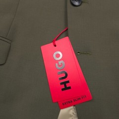 $495 Hugo Boss Arti 232x Green Performance Suit Jacket Blazer Mens Size 38S