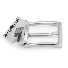 Reversible Belt Buckle Replacement Pin Buckle Rectangular Silver US