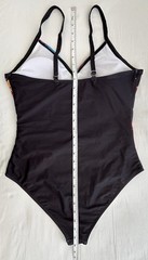 NWOT Women’s XL One-Piece Swimsuit Multicolor Butterfly Print Drawstring Ruched