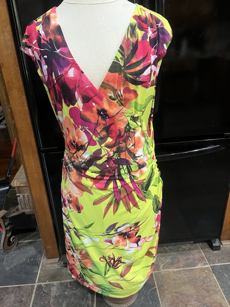 Ronni Nicole Dress Women’s Sz 14-multi Color Floral-S’ Less-679-NWT