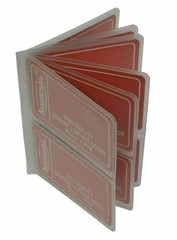 New 2 Clear Plastic Wallet Inserts 3-5/8″ x 5″ for Credit Card Holder & Hipsters
