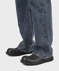 Firenze Atelier Men’s Black Cow Leather Slip-on Clogs & Mules Slippers Sandals