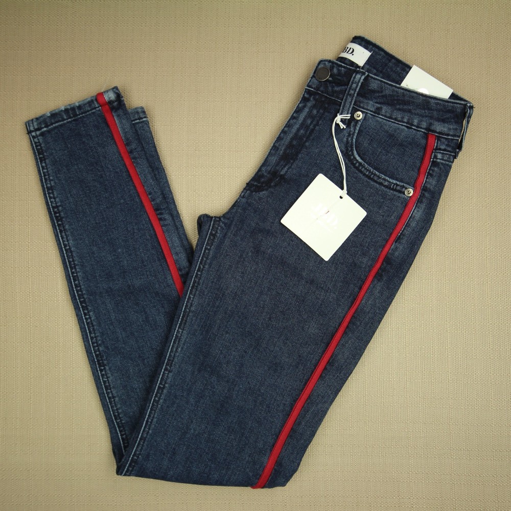 JBD Just Black Denim Skinny Jeans Women’s Size 24 Side Seam Medium Wash NWT