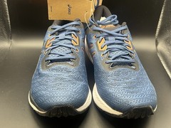 Sz 11 ASICS EzeRide Running Sneakers Low Top Lace Up Blue/Black/Gold
