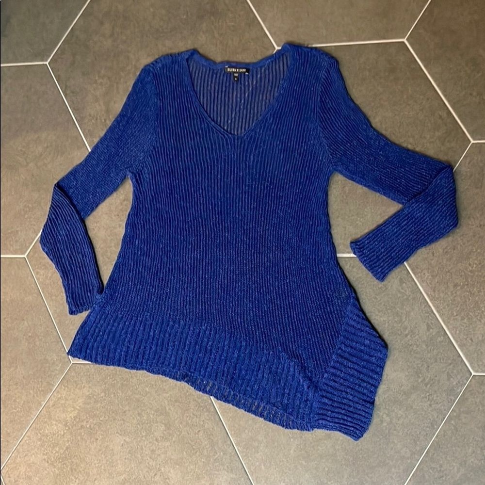 Eileen Fisher Women’s Blue Asymmetrical Sweater M