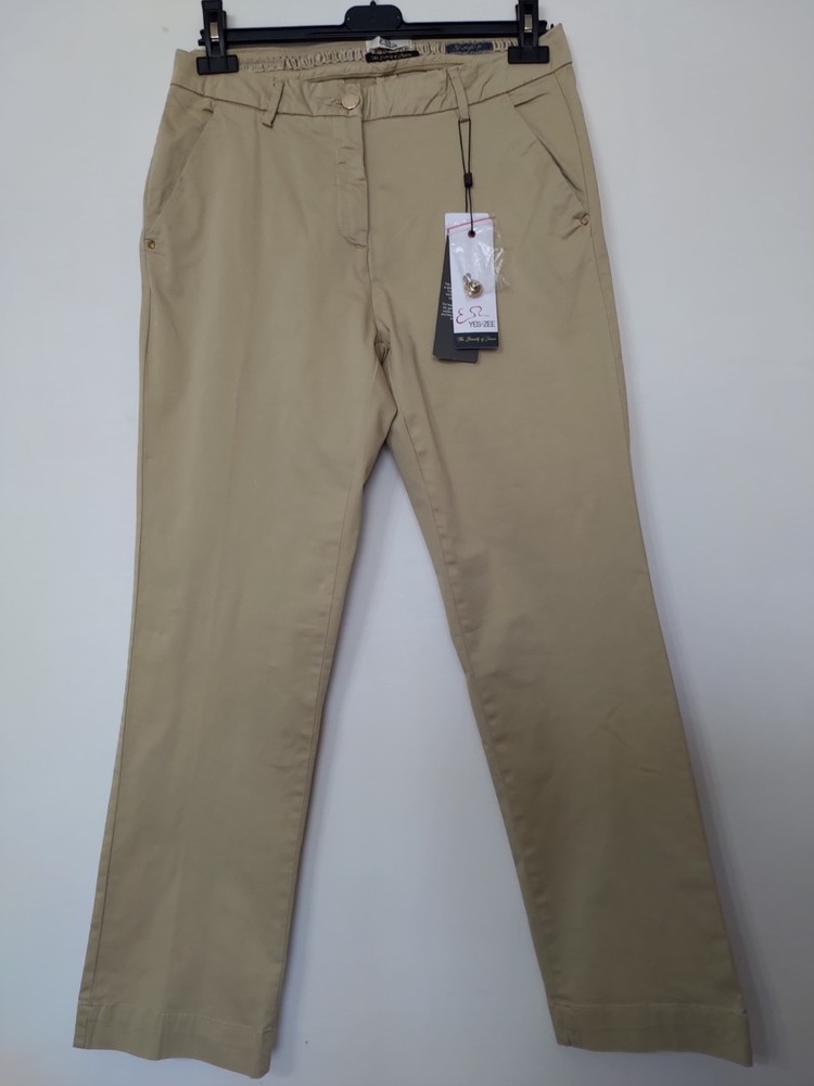 Yes Zee Beige Straight Pants