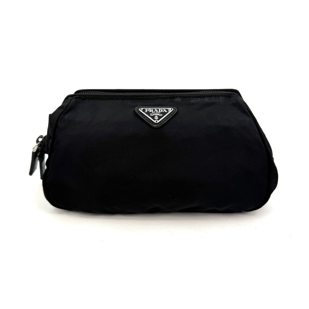 PRADA Tessuto Cosmetic Pouch Black
