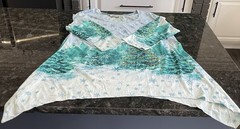 Collections Etc. Christmas Tree Embellished Top XXL NWOT Asymmetrical Hem