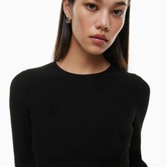 Artizia Babaton Sculpt Knit Crew Cropped Longsleeve