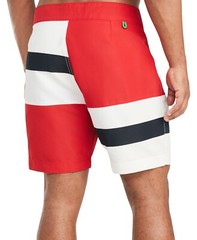 Tommy Hilfiger Men’s Apple Red Michael Flag 6.5″ Board Shorts