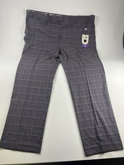 $135 NEW Tayion Mens 44Wx32L Lavender Classic Fit Dress Pants Plaid Stretch
