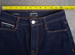 Frank & Oak Cyndi Straight Fit Selvedge Denim Blue Jeans High Rise Size 24×28