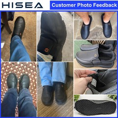 HISEA Men Non Slip Food Service Shoes Water Resistant Chef Health Care Work Shoe