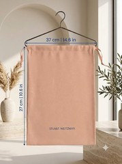Stuart Weitzman Blush Pink Drawstring Dust Bag Shoe Handbag 14.6 x 10.6 in