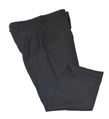 Lands End Black Wool Gabardine Pants Cuffed Comfort Waist 36 36/30 New
