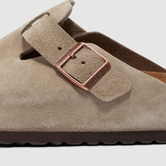 Birkenstock Boston Taupe Suede Soft Footbed Men’s and Women’s Shoes New with Box