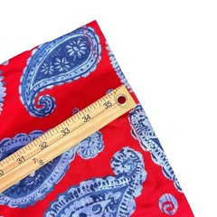 Ana Clare Paisley Shift Short Dress Size L Red Lace Trim Coastal Resort wear