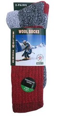 6-Pairs Men’s Wool Thermal Socks Fits 10-13 Winter Outdoor “Heavy Duty” USA