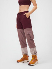 Women’s Outdoor Voices RecTrek Zip-Off Pants Shiraz/Taupe/Mocha Colorblock NWT