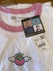 Ai Yazawa UT Uniqlo Japan Limited Ringer T-Shirt White Pink Trim Size M New
