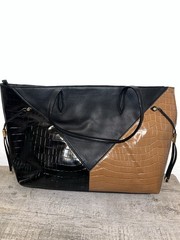 Victoria’s Secret Black Brown Colorblock Large Tote Set w Wallet and Card Holder