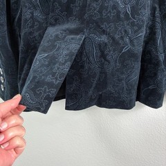 VTG Y2K Hause of Howe Corduroy Paisley Blazer Jacket Men 38 Skull Crown Gothic