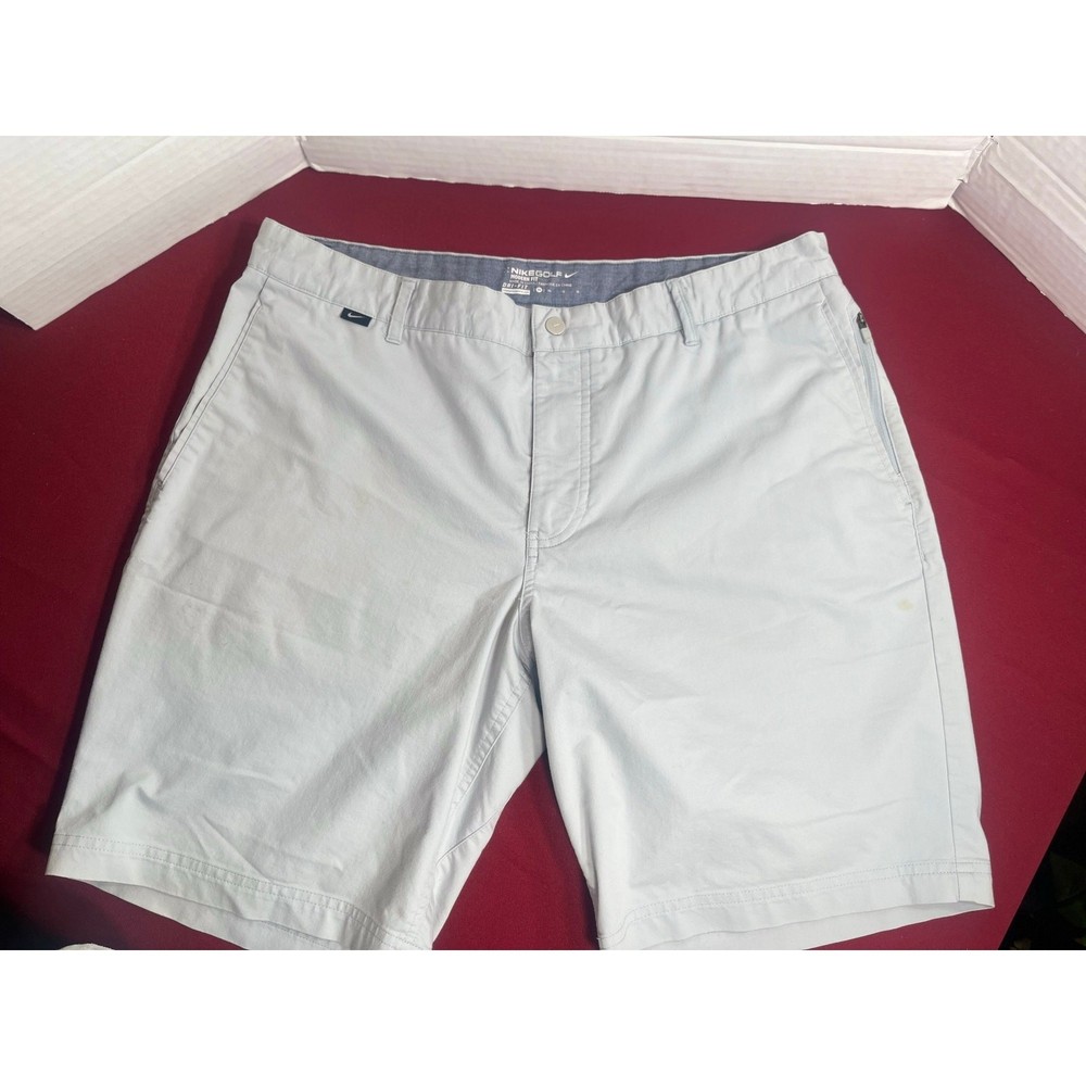 Nike Golf Modern Fit Dri-FIT Chino Shorts Mens 36 Grey Lightweight Golfing