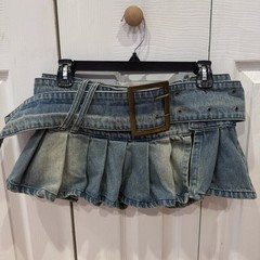 Jaded London Ludlow Denim Mini Micro Skirt, size US 4