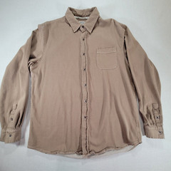 Purnell Men’s Size Large Brown Flannel Long Sleeve Button Down Shirt