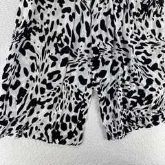 Jantzen Regular Wide Leg Printed Pull On Woven Cover Up Pants Large Animal Print