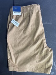 Old Navy Jogger Shorts Men’s M Medium Built-In Flex Khaki Beige Casual Cotton
