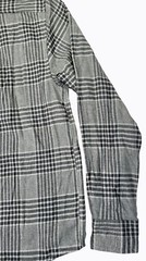 Purnell Santa Barbara Work Wear Mens Gray Plaid Long Sleeve Shirt M NWT
