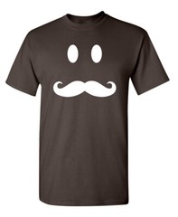 Moustache Smile Sarcastic Novelty Funny T-Shirts